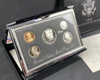 1993 Premier Silver Proof Coin Set, U.S.