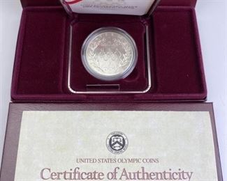1988 Olympics Proof Commem. Silver Dollar, U.S.