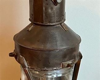 Amazing Antique Nautical/Maritime Kerosene Lantern. In good/vintage condition. Great decorating piece! Measures 22” to the top of the handle 