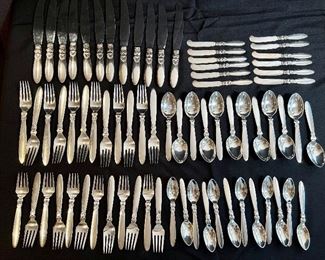 Georg Jensen Flatware (Cactus) Set - Service for 12. A gorgeous set! 

Includes service for 12; dinner knives, butter knives, dinner forks, salad forks, tablespoons, teaspoons. 