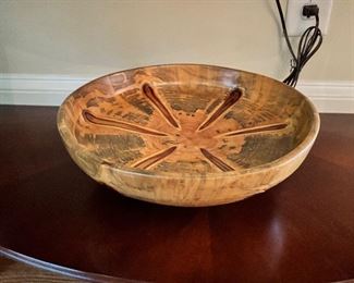 Signed wood turned bowl