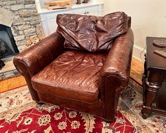 Restoration Hardware leather club chair