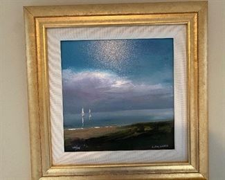 Anne Packard
“Two Sailboats in Storm” 
Giclée on Board