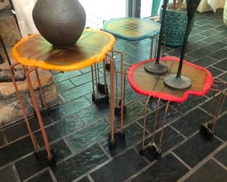 Resin tables by Gaetano Pesce