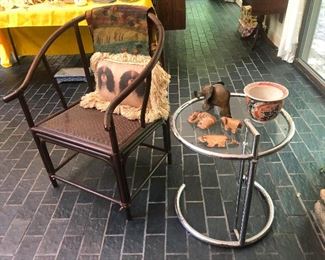 Eileen Gray chrome/glass table