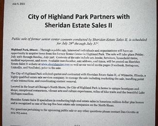 Highland Park Press Release