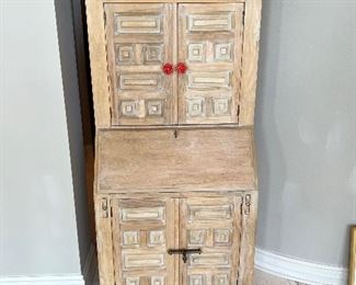 Cabinet distressed wood