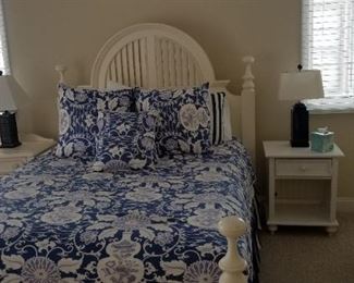 Bedroom set by Stanley Furniture - queen bed, two nightstands, dresser with mirror and armoire