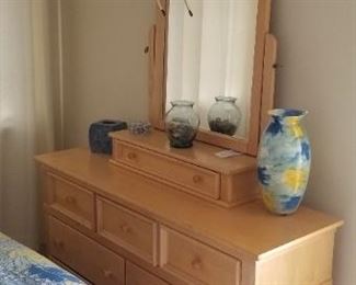 Dresser with mirror by Young America; matching nightstand