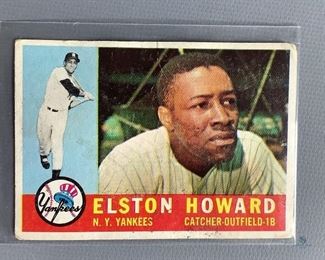 Vintage 1960 TCG baseball card featuring Elston Howard, card #65.