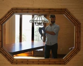 Faux Bamboo Mirror