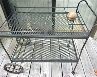 Outdoor Patio Furniture - Wrought Iron - Tea Cart