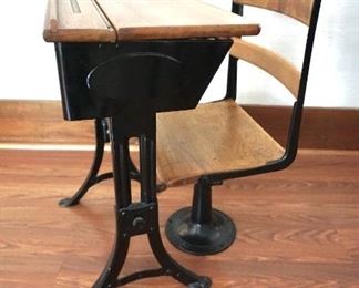 Antique School Desk & Chair