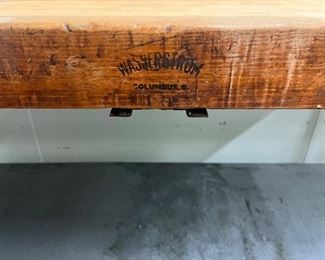 Vintage Wasserstom Butcher Block Table, 6' x 30" x 32"