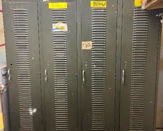 Vintage set of 4 industrial lockers