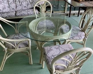 A bight and sunny spot -bamboo table and chairs