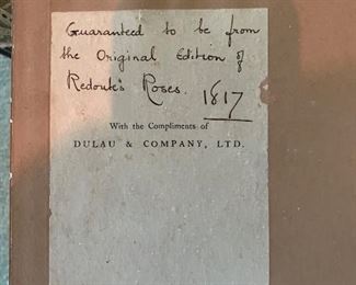 1817 print from Redouk's Roses purchased in London by Fletch's grandmother before WW2. One of four. 