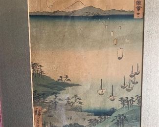 Japan prints, antique pair