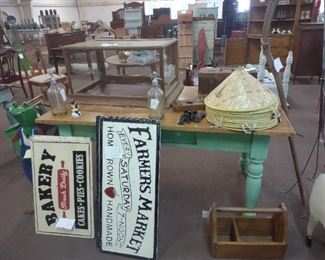 farm table and showcase and much more