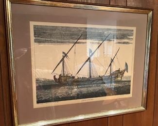 Artwork from MGM Studios NY, beautiful French Ships