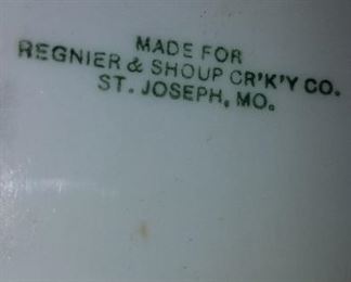 Regnier and Shoup Crockery Co. St. Joseph, MO