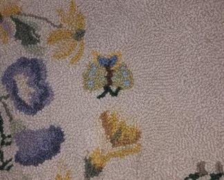 Vintage small circular and rectangular area rugs