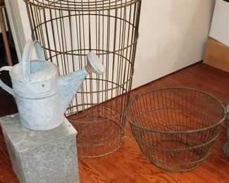 Meadow Gold Milk box, wire baskets