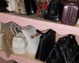 Closet full of purses
