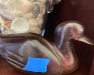 Solid Wood Carved wood duck 