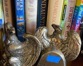 Colonial Virginian solid brass bookends 