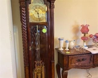 Sligh 81" Grandfather clock in amazing condition, multi chime 