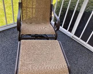 outdoor chair and ottoman 