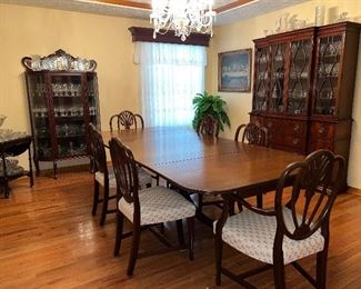Dining table and 6 chairs.  $600