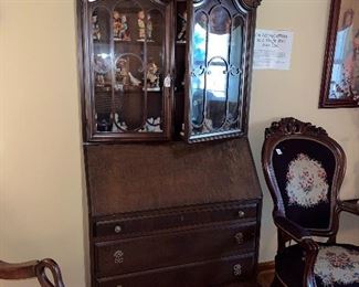 Antique Ornate Secretary $395 w/key 