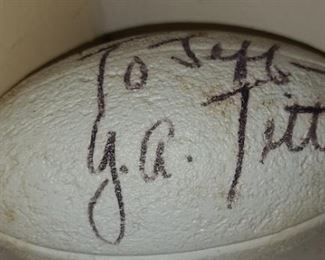 Y.A. Tittle Signed Football
