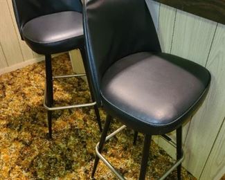 Vintage Leather Bar Stools