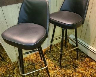 Vintage Leather Bar Stools