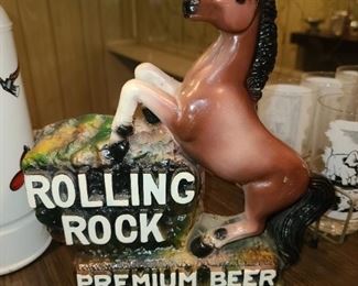Rolling Rock Premium Beer Chalkware Advertisement