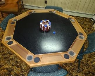 Poker Table & Folding Chairs