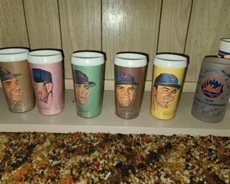Vintage Mets Plastic Tumblers
