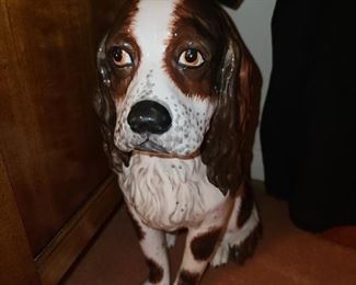Large Dog Porcelain Figurine