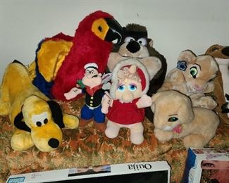 Assorted Plush (Pluto, Parrot, Taz, Popeye, Lion King, Etc.)