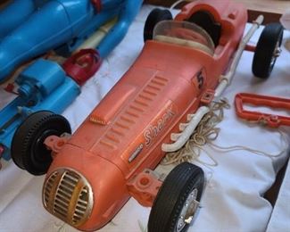 Vintage Remco Shark Pull Race Car Toy