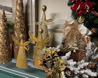 Holiday trees, angles and basket