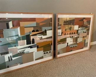 Set of lithographs - signed/numbered and framed