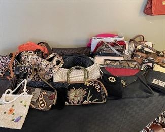purses:  cross-body, beaded, sachaels, handbags
