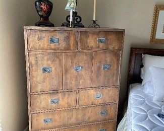 Tall chest of drawers by Bernhardt - matched set of 2 available; collection of table and buffet lamps