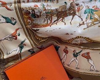 Hermes scarf with box