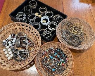 Bracelets:  cuff, bangles, and stretchy 