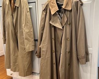 Four Burberry trench coats